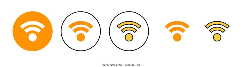Wifi icon set for web and mobile app. signal sign and symbol. Wireless  icon