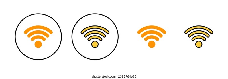 Wifi icon set for web and mobile app. signal sign and symbol. Wireless  icon