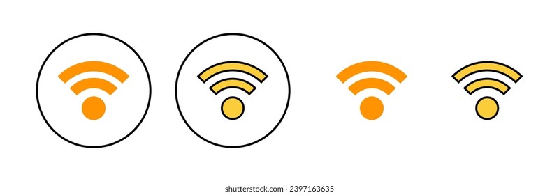 Wifi icon set for web and mobile app. signal sign and symbol. Wireless  icon