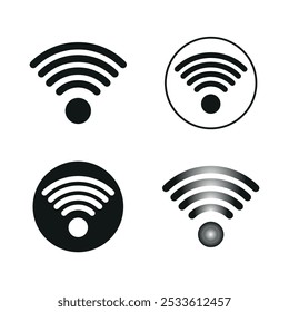 Wi-Fi-Symbol, weißer Hintergrund 