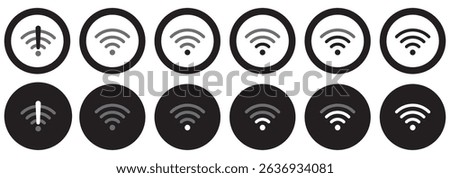  wi-fi icon set, wi- fi vector, wi-fi sign, wi-fi symbol. Signal vector icon.
