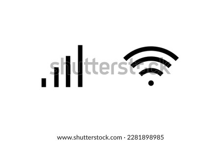 WIFI icon set, Wireless internet Wi Fi icons, button,vector, sign, symbol, logo, illustration, editable stroke, flat design style isolaated on white linear pictogram