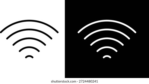 Conjunto de iconos de WiFi. Tecnología inalámbrica. Tecnología y señal de punto caliente.  Intensidad de la señal y señales de puntos calientes
