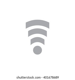 WIFI icon with shadow on a white background, vector illustration