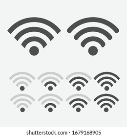 Wi-Fi Icon Shape Rounded Internet Connection