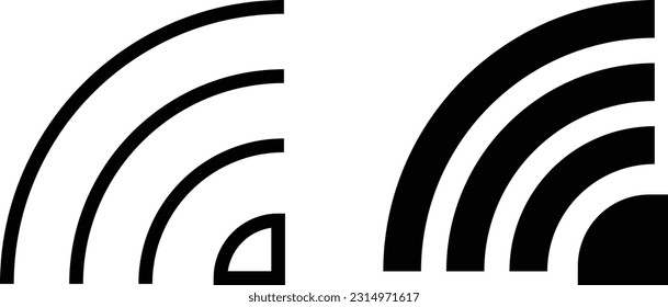 Wi-Fi-Symbol, einfache, trendige, flache Linie und solide einzelne Vektorgrafik auf weißem Hintergrund. Für Apps, Logo, Websites, Symbol, UI, UX, Grafik und Web-Design. EPS10.