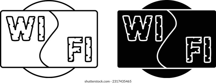 Hoja de iconos de Wi-Fi, línea de estilo plana simple y sólida ilustración vectorial aislada sobre fondo blanco. Para aplicaciones, logotipo, sitios web, símbolo , UI, UX, gráfico y diseño web. EPS 10.