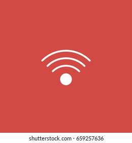 wifi icon. sign design. red background