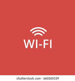 wifi icon. sign design. red background