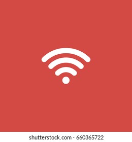 wifi icon. sign design. red background