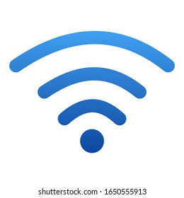 wifi icon or sign in flat gradient style