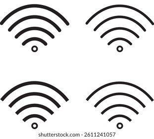 Wifi icon. wifi sign isolated icon, Wifi connection set. Wireless icon vector illustration


