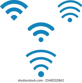 ícone Wi-fi. ícone isolado do sinal de wifi. ícone linear da rede wi-fi. sinal e símbolo. Ícone de Wifi sinal de internet sem fio