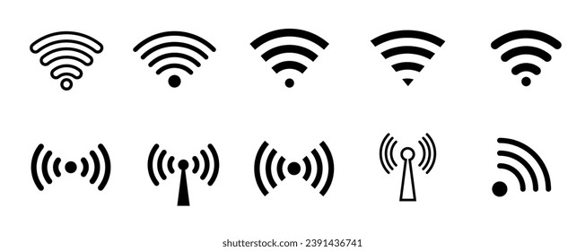  Wifi icon . wi-fi icon sign for remote internet access. Vector illustration