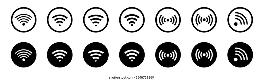  Wifi icon . wi-fi icon sign for remote internet access. Vector illustration