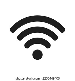 WIFI icon. Wifi sign. Simple flat logo of wifi sign on white background. Vector illustration.