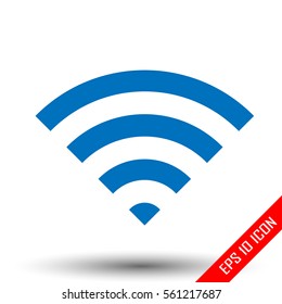 WIFI icon. Wifi sign. Simple flat logo of wifi sign on white background. Vector illustration.