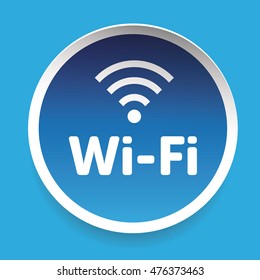 Wi-Fi icon sign vector label