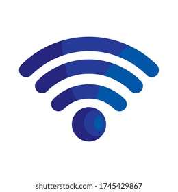 wifi icon, wifi signal symbol on white background vector illustration design