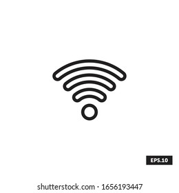 Wifi-Symbol, Wifi-Zeichen/Symbol-Vektorillustration