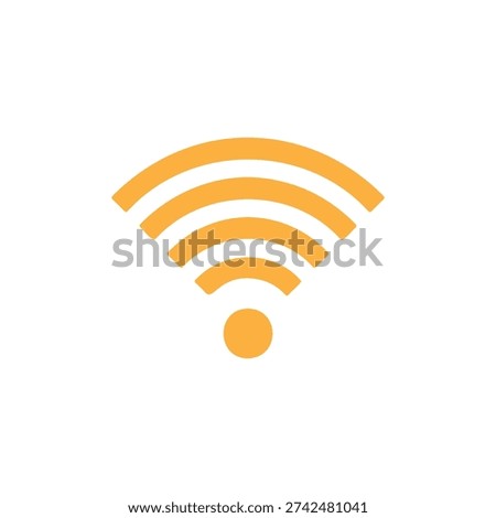 Wi-Fi icon silhouette icon vector flat design.