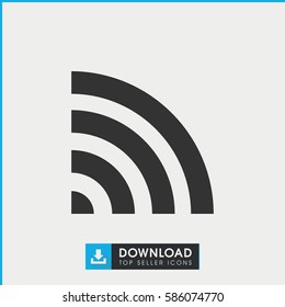 wi-fi icon. Simple filled wi-fi icon. On white background.