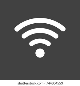 WiFi icon - simple flat design isolated on grey background, vector