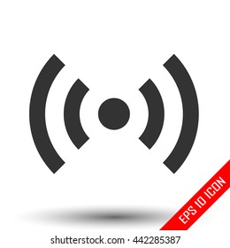 Wi-Fi icon. Simple flat logo of wi-fi zone sign on white background. Vector illustration.