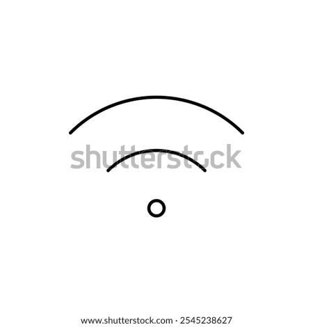 Wifi Icon Single Thin line vector art set