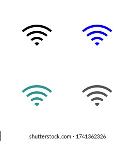 Wifi icon stock vector illustration flat design.