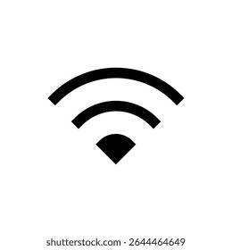 Símbolo de ícone Wi-Fi para aplicativos e sites. sinal e símbolo. Ícone sem fio