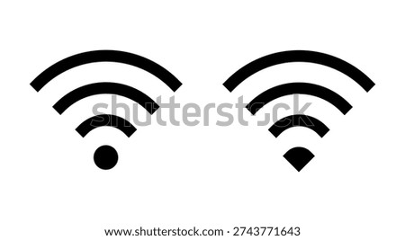 Wifi icon symbol for apps and websites. signal sign and symbol. Wireless  icon