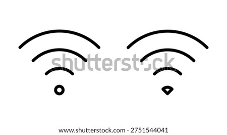 Wifi icon symbol for apps and websites. signal sign and symbol. Wireless  icon