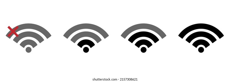 Wifi icon symbol connection and wireless connection, digital network and signal technology for mobile phone and computer. Connecting to a web network. Vector.