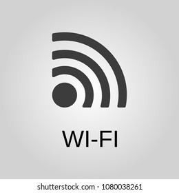 Wi-Fi icon. Wi-Fi symbol. Flat design. Stock - Vector illustration