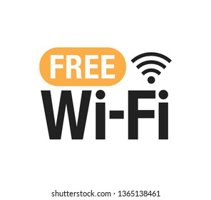 Wi-fi icon symbol. Free wi-fi icon. Free Wifi sign.  