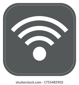 Icono Wi-fi, símbolo, gris, vector