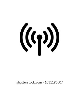 Símbolo de icono Wifi vector sobre fondo blanco