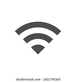 Wi-fi icon. Wifi symbol. Wireless internet connection sign. Black wi fi silhouette logo. Isolated on white background. Vector illustration image.