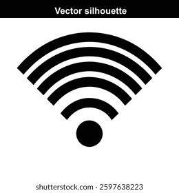  WiFi icon symbolizing wireless internet connection and network signal.