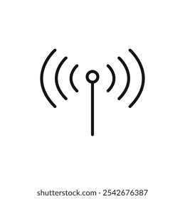 Wifi icon Thin line art isolated