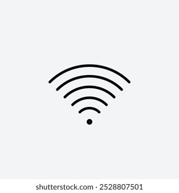 Icono de Wifi en tres tamaños de trazo de línea diferentes.