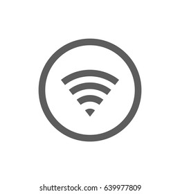 Wifi Icon in trendy flat style isolated on white background. Note symbol for your web site design, logo, app, UI. Vector illustration, EPS10.