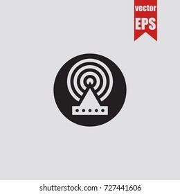 Wifi icon in trendy isolated on grey background.Vector illustration.