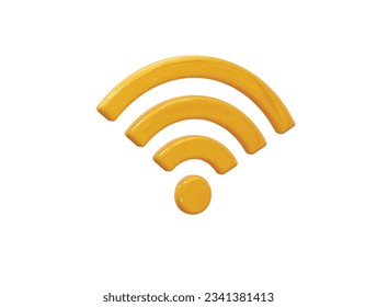 Wifi icon vector 3d rendering illustration