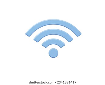 Wifi icon vector 3d rendering illustration