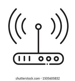 Wifi  icon vector black color