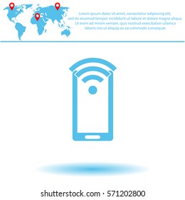 Wi-Fi  icon. Vector design.