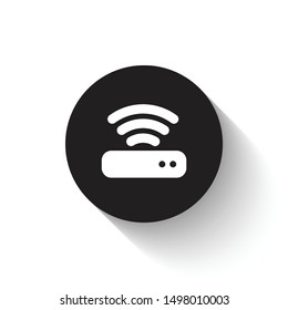 Wifi icon vector design. Black flat icon with dynamic concept. Scalable vector design. 