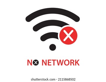 wifi icon vector, error, no network, icons, vector illustration, black, red, vector image